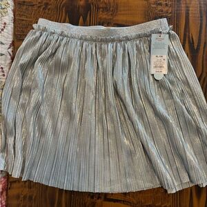 Girls Cat&Jack shiny silver skirt NWT